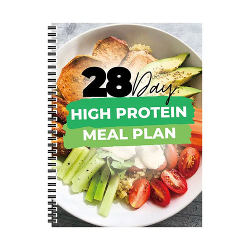 28-Day High-Protein Diet Plan Book with 21cm x 28.5cm paper cover