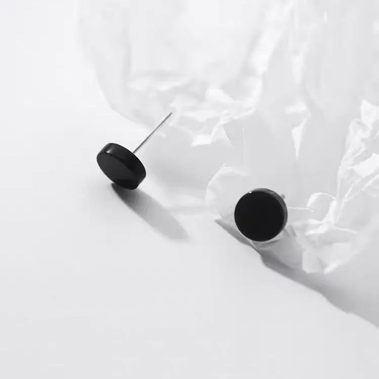 Sterling silver S999 flat ear bone studs in round shape, available in 3mm to 8mm sizes