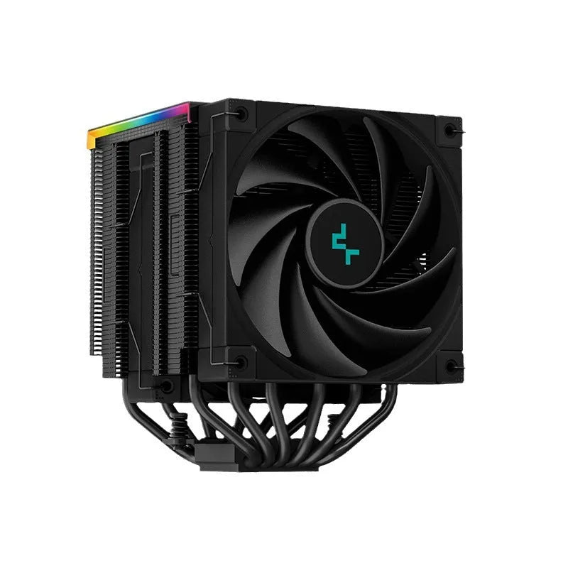 Deepcool AK Series twin tower CPU air cooler with digital temperature display in black or white