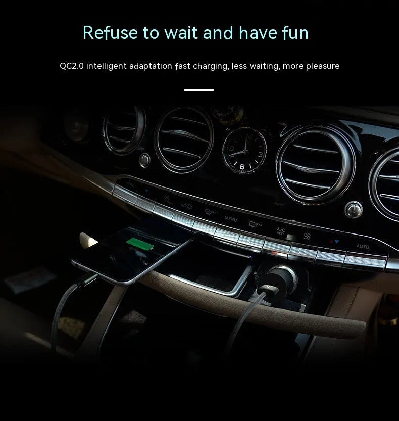 White QC2.0 fast car charger with single USB port for smartphone charging
