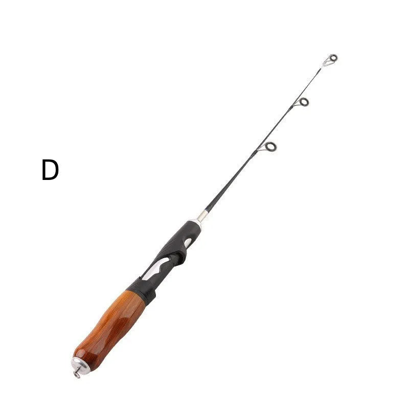 FRP ice fishing pole with comfortable grip, 40cm length, straight handle