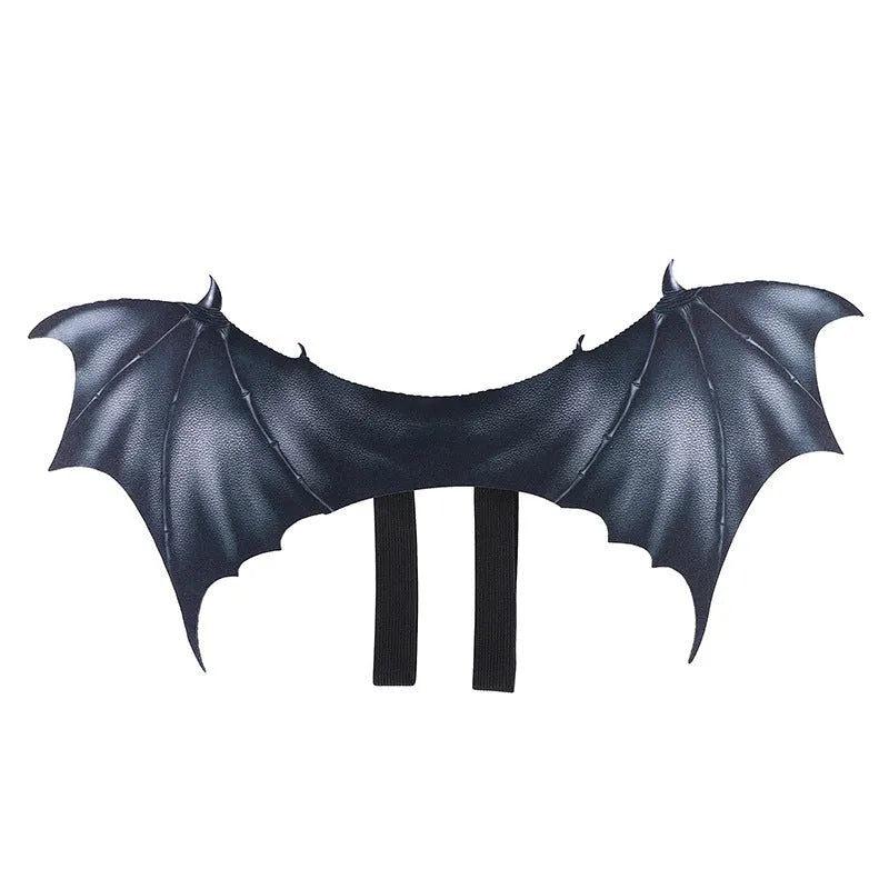 Black cloth bat wings Halloween costume for cats and dogs in three sizes