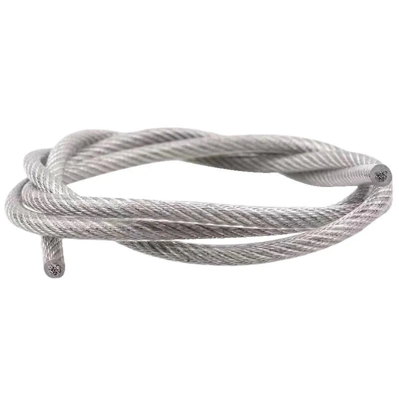 304 stainless steel anti-theft security wire rope showing flexible multi-strand construction
