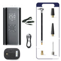 Wireless digital display car tyre pump with LED light and flexible inflation hose