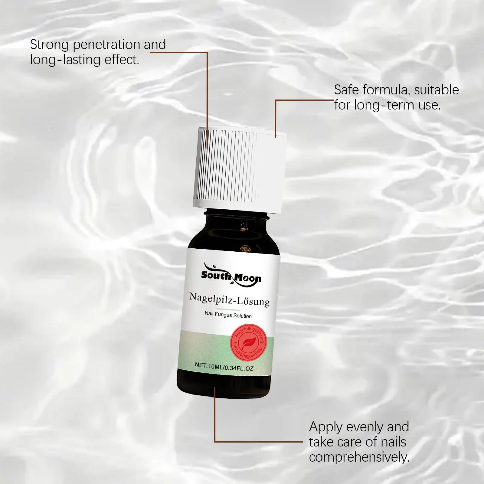 10ml nail care essence bottle with tea tree oil and eucalyptus leaves oil for daily gentle cleansing and moisturising