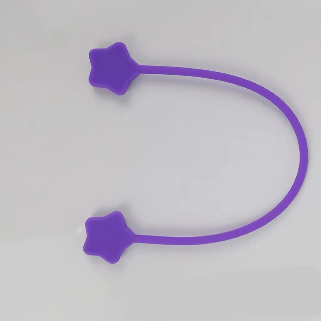 Silicone magnetic wire winder for cable organisation in various colours