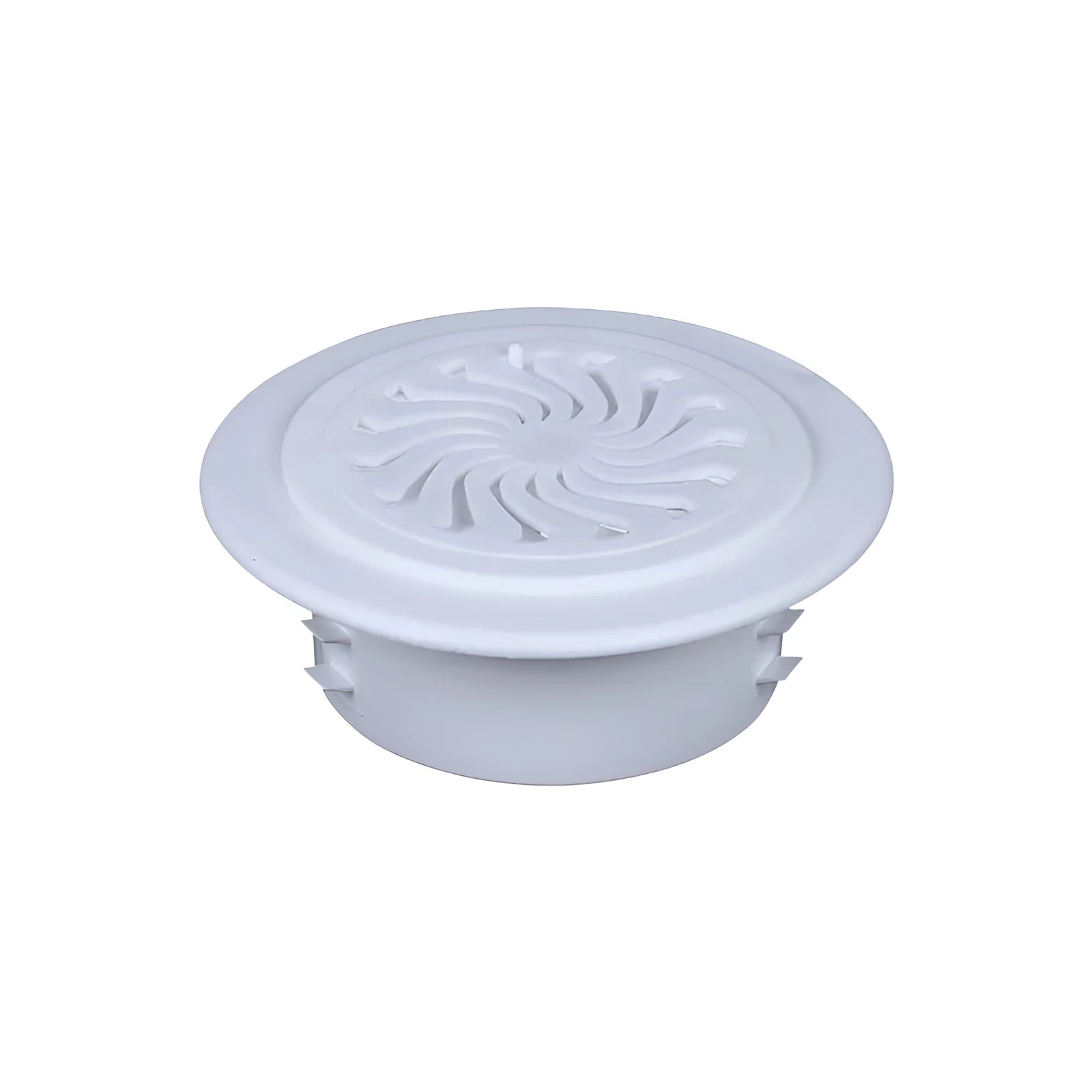 Plastic air-conditioning hole cover in white for sealing wall ports, size options for 37-165mm diameters