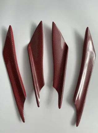 Carbon fibre pattern bumper blade air knife kit for automotive installation