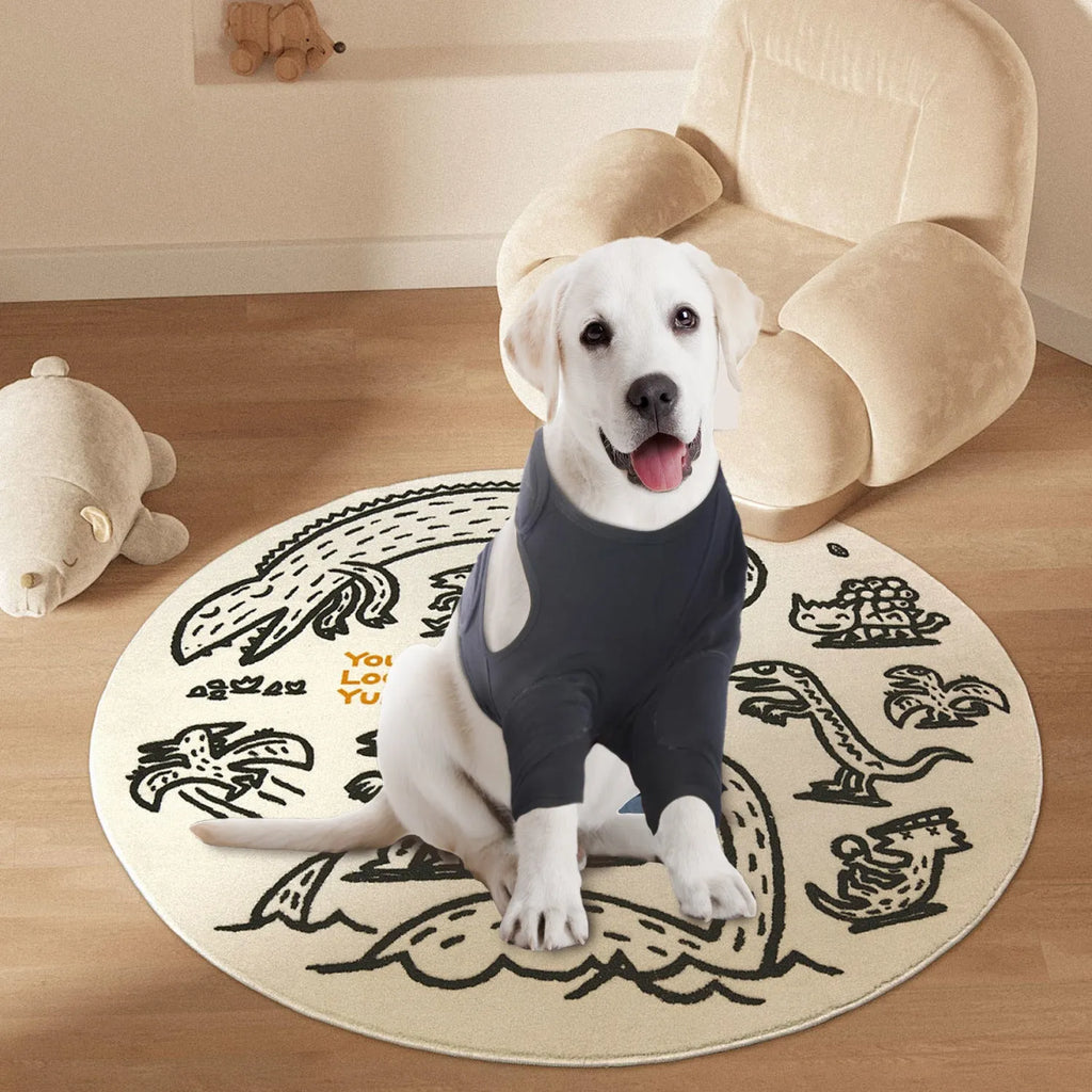 Pet protective gear double front leg cover for dogs in black polyester with six size options S to 3XL