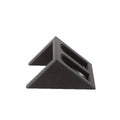 Black punk-style plastic pistol display stand for replica firearms