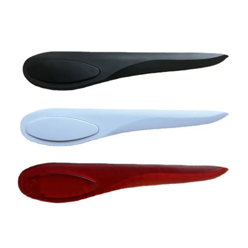 Plastic A4 paper cutter with Willow Leaf Art blade, available in black red white colours