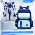 Children's spine protector backpack in blue, made of water-repellent Oxford cloth, size 38x30x15cm