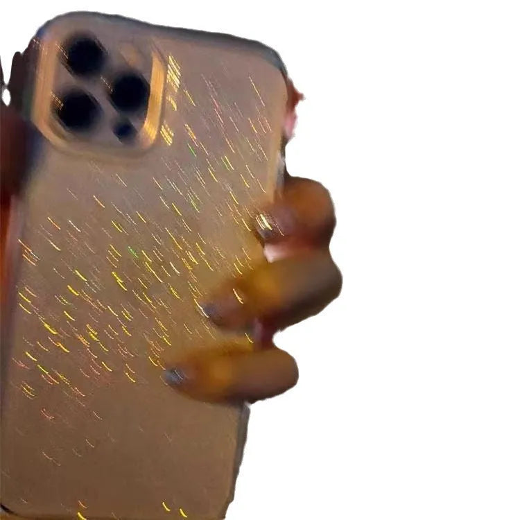 Transparent soft silicone phone case with fall protection for iPhone, showing crystal clear finish