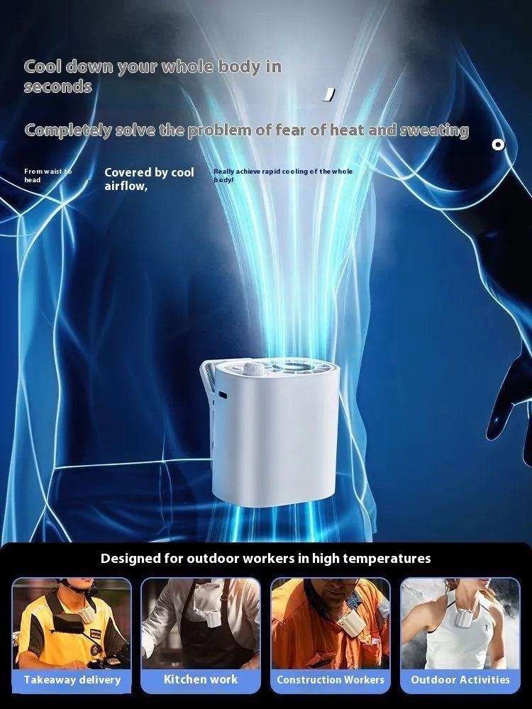 White clip fan with six blades and four speed control, USB powered, on a desk edge