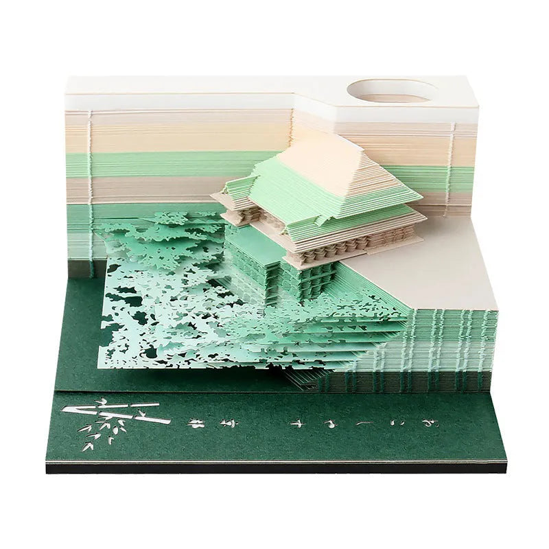 One Piece anime architecture sticky notes showing cartoon building designs on 80x45mm craft paper