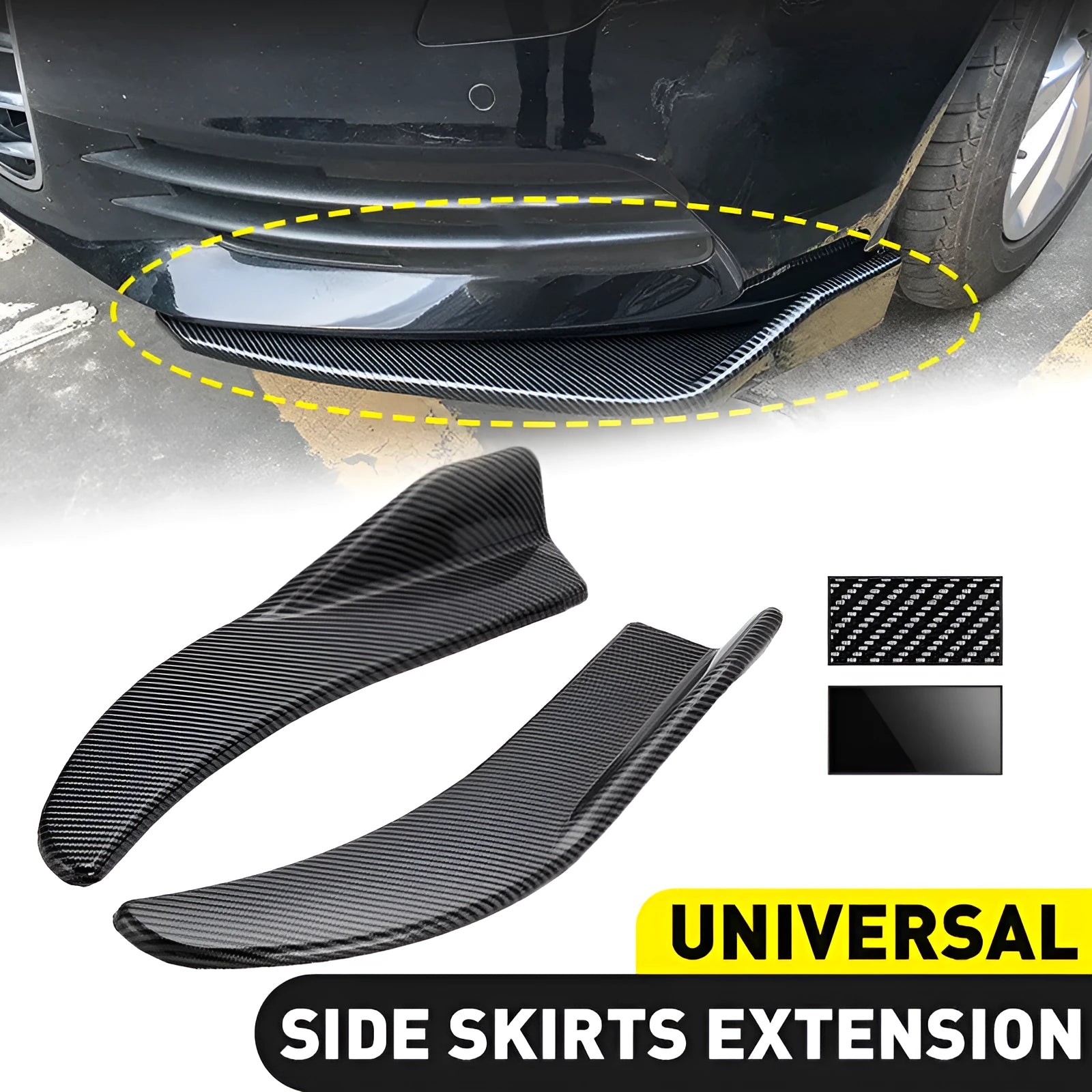 Car front and rear deflector light accessory in ABS plastic for General Motors vehicles