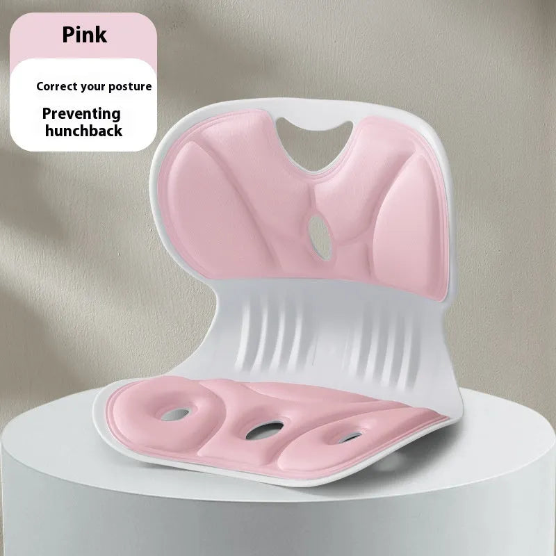 Memory foam seat cushion for lumbar support with fixing band in various colours