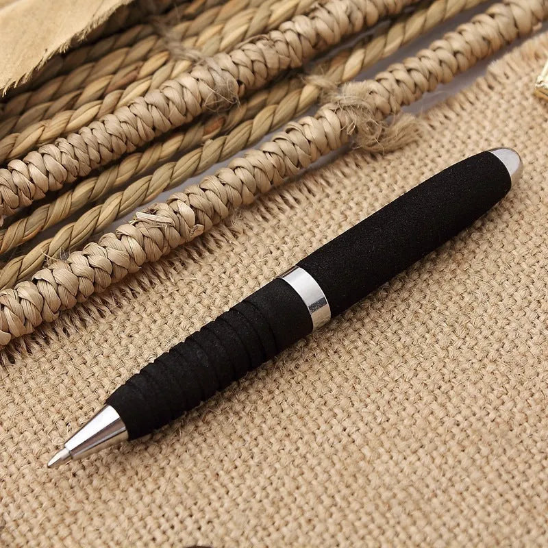 EVA metal cap mini ballpoint pen with 1.0mm bullet tip, shown next to a ruler showing 112mm length.