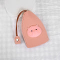 Cartoon design pull-out key case for car keys in PU leather.