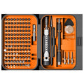 130 In 1 Precision Screwdriver Tool Set in orange case with CRV steel bits and compact design
