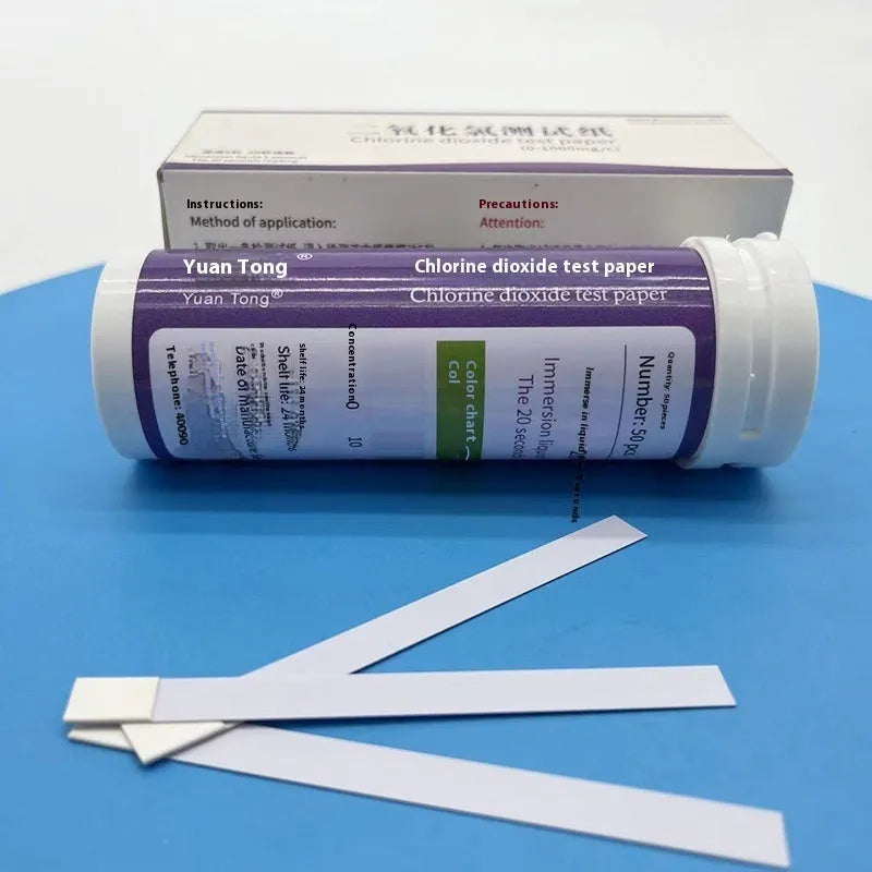 Chlorine dioxide test paper bottle with 50 pieces for waste water detection