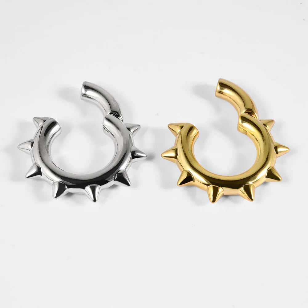 Copper geometric ear extender jewellery with sharp cone and round magnet design in style options 1-8