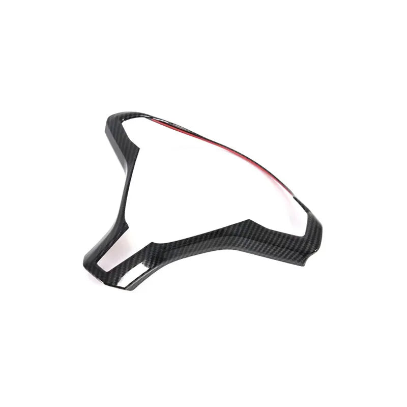 Tesla Model S steering wheel decorative frame with carbon fibre colour finish covering button panel