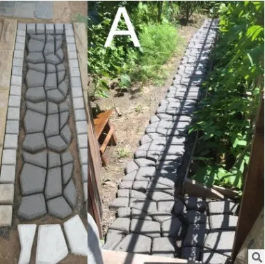 Goose floor concrete mold 42 x 43cm black plastic for DIY garden path stone brick mould