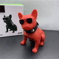 Mini full body bulldog Bluetooth speaker in black, red, or white colours with wireless audio streaming