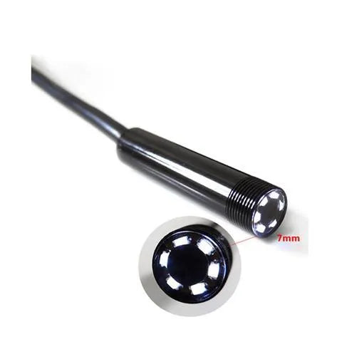 Android waterproof endoscope with 7mm camera, 1.3MP, 6 LED lights, IP67, black colour