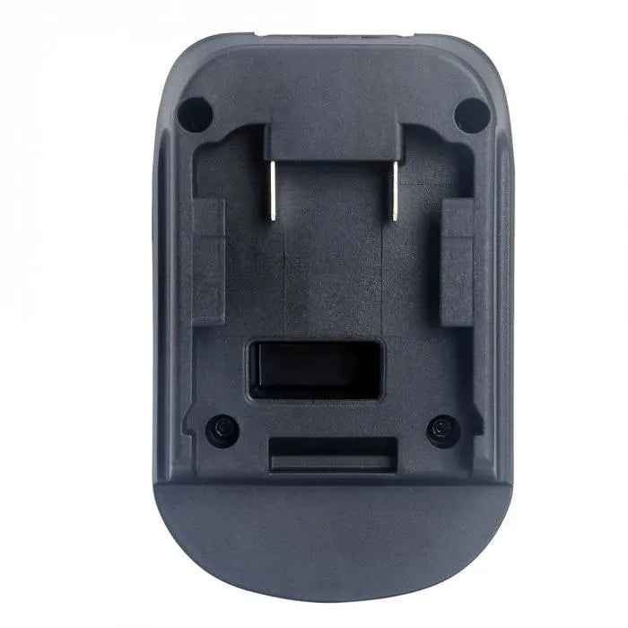 Black Milwaukee to MAKITA battery adapter measuring 125x90x65 mm for DM18M to H99F conversion