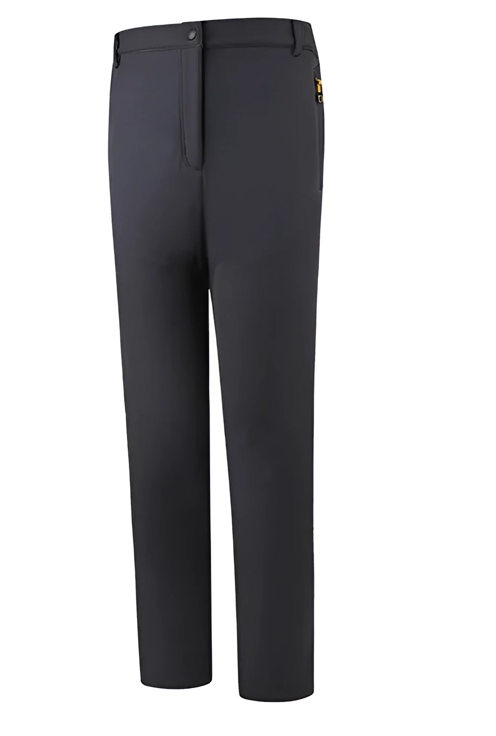 Unisex waterproof trousers in black and grey, lightweight fabric for outdoor rain protection.