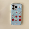 Blue magnetic TPU phone case for iPhone with embossed texture and bracket variant