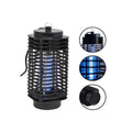Black electronic mosquito killer lamp with British three-pin plug for indoor insect control