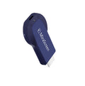Wireless HDMI display dongle receiver in black for screen mirroring to TV monitor projector