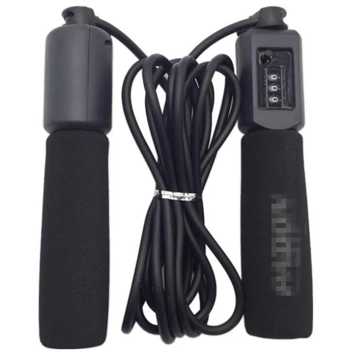 Adult fitness skipping rope with foam handles showing 3 metre PVC rope in multiple colour options