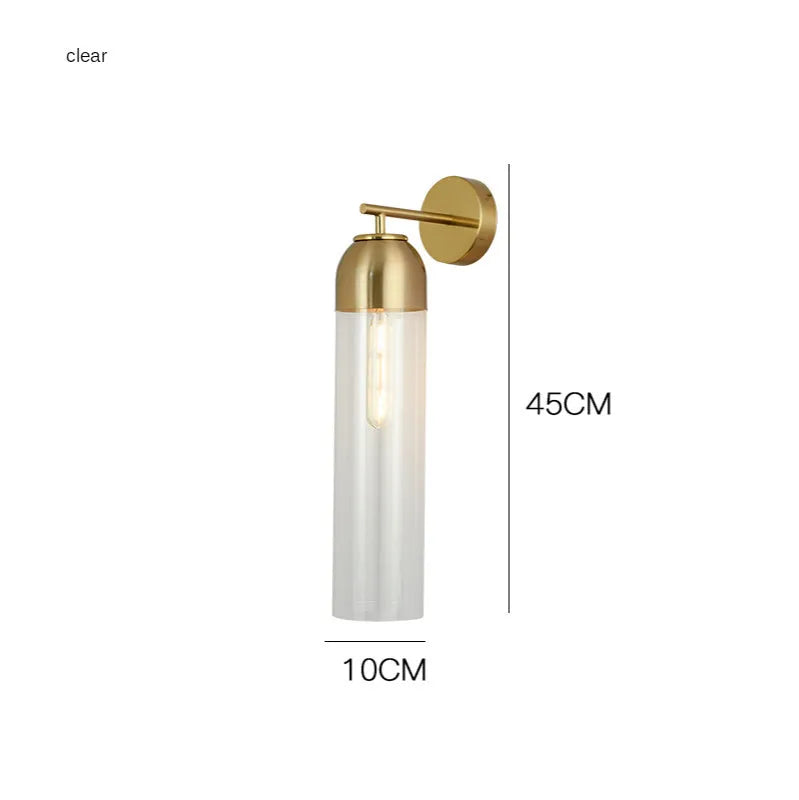 Nordic postmodern creative glass wall lamp in modern minimalist design with multiple colour options