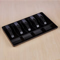 Black and white five-drawer ABS plastic cash register box for banknote and coin organisation