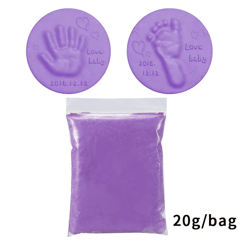 Soft non-toxic clay paste for baby handprint or footprint in 10 colours