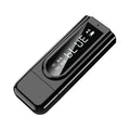 Black USB car FM Bluetooth transmitter adapter for MP3 playback with AUX input