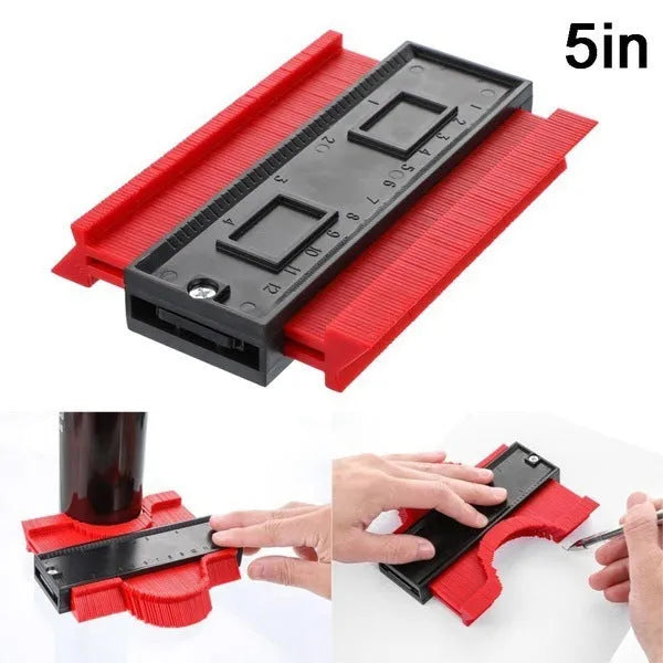 ABS contour gauge in 25cm size for carpentry profile duplication, shown in blue