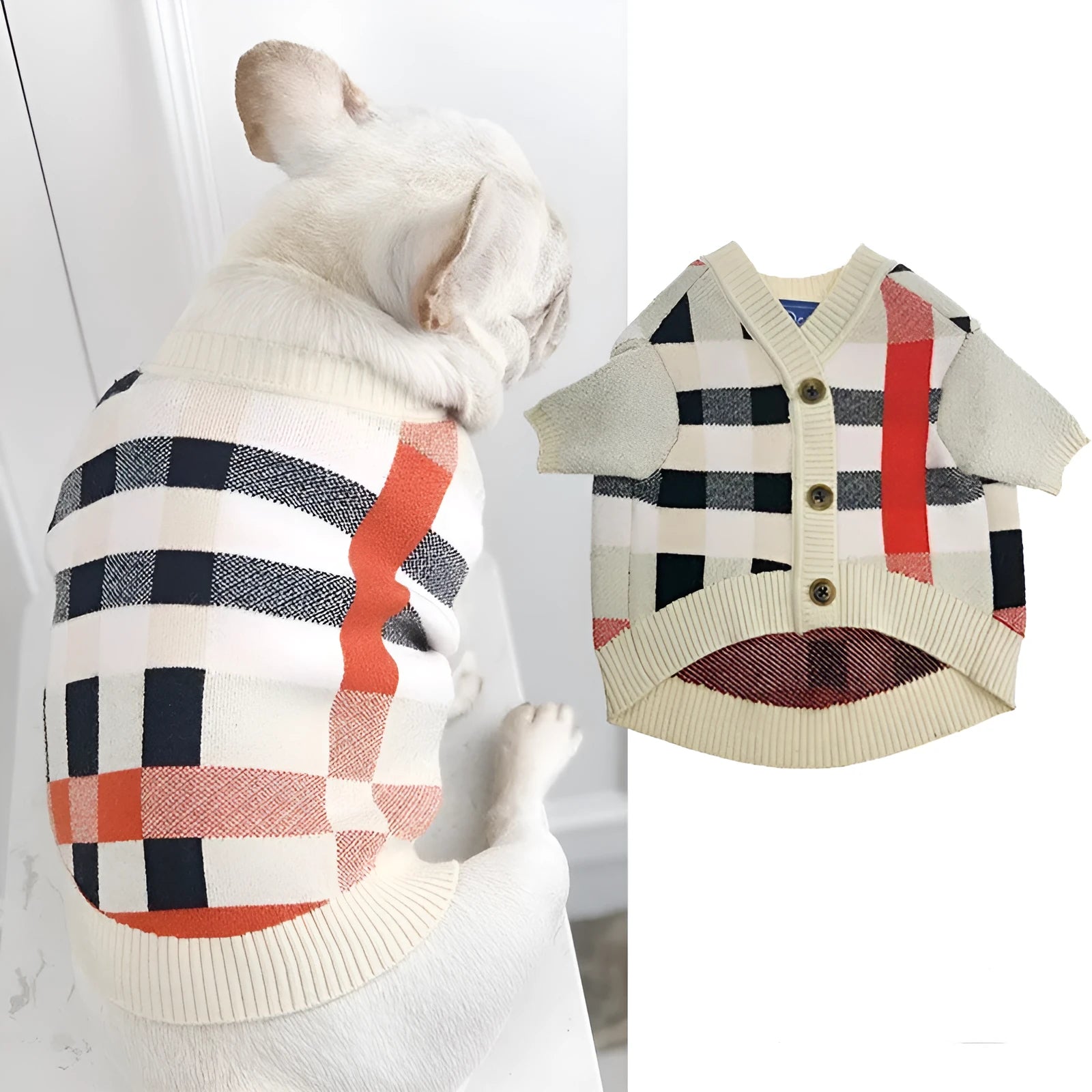 Velvet pet sweater for small and medium dogs in sizes S M L as shown colour