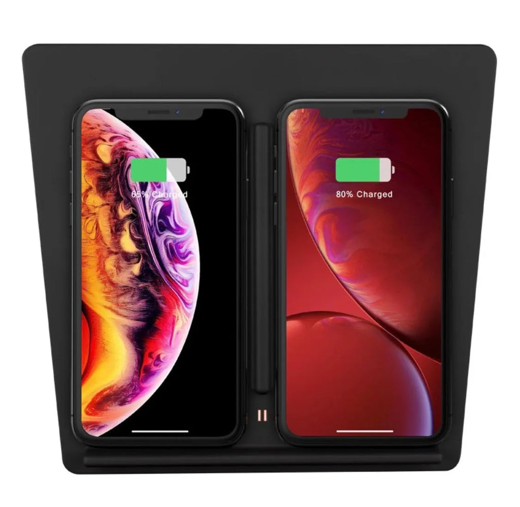 Tesla Model 3 wireless car charger 10W black double separation line design on centre console