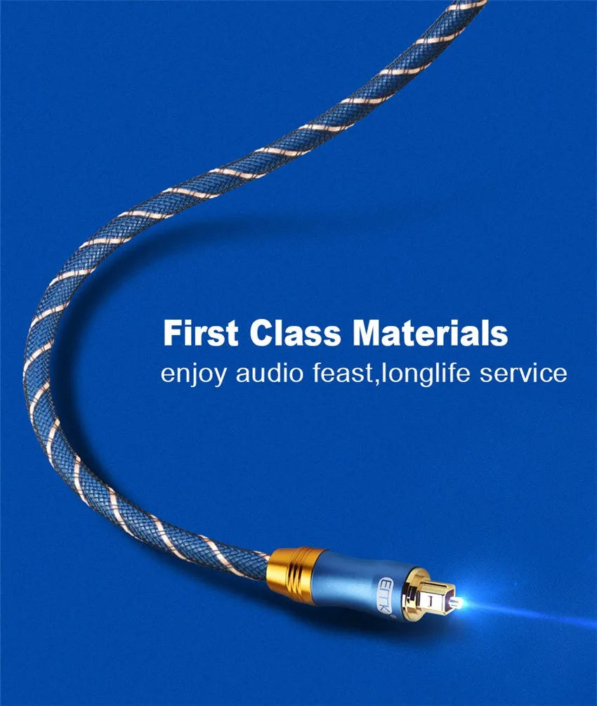 3 metre gold-plated digital coaxial audio cable with blue sheath and RCA connectors