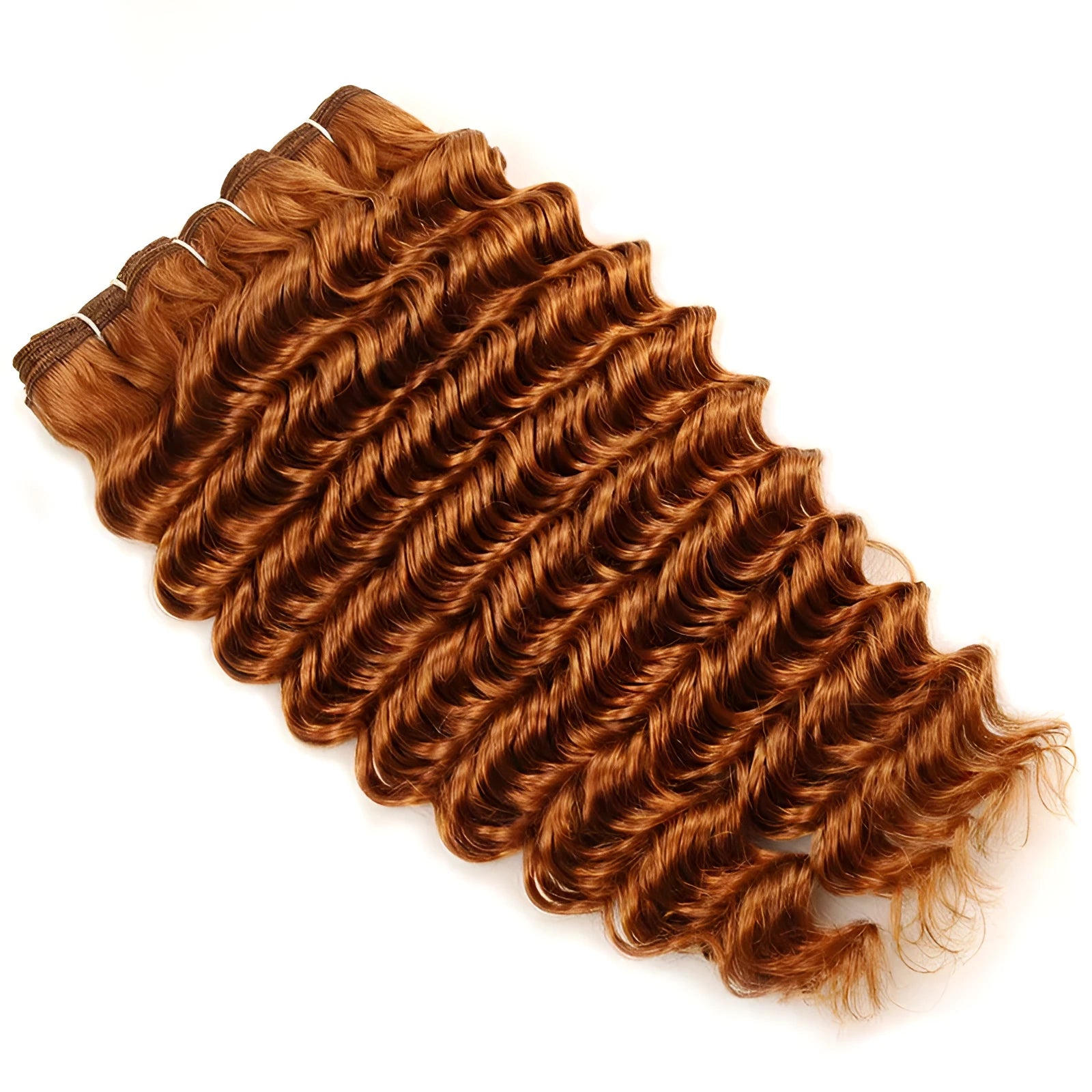 100g deep wave human hair bundle brown colour available in sizes 8 to 26 inches