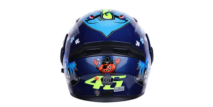 Plastic motorcycle racing helmet with adjustable 55-63cm fit, 38x27cm, available in Black Blue Green Red Yellow