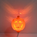 USB rechargeable pumpkin lamp with yellow or purple light option for holiday decoration