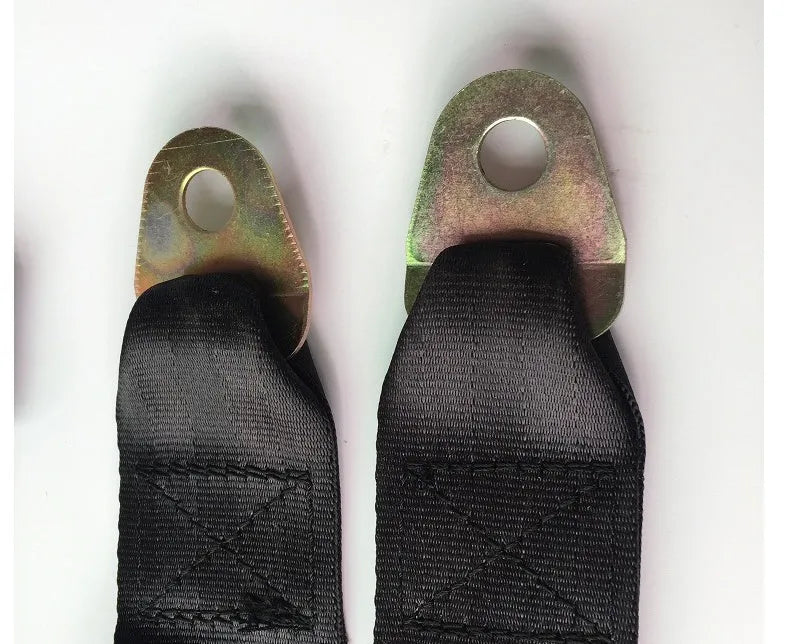 Black polyester seat belt extender 5cm x 120cm with iron buckle and adjustment buckle for car truck motorcycle