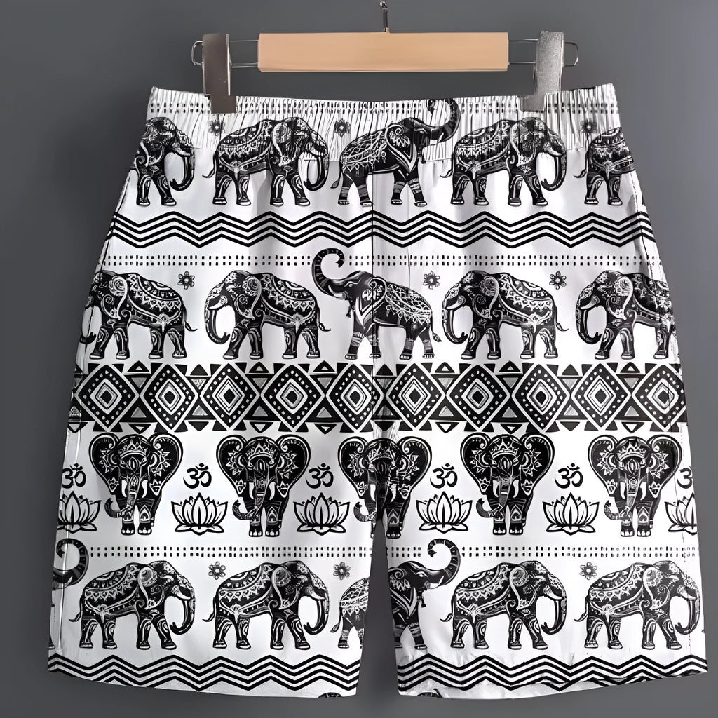 Men's polyester casual trousers in multiple patterns and colours for outdoor leisure activities