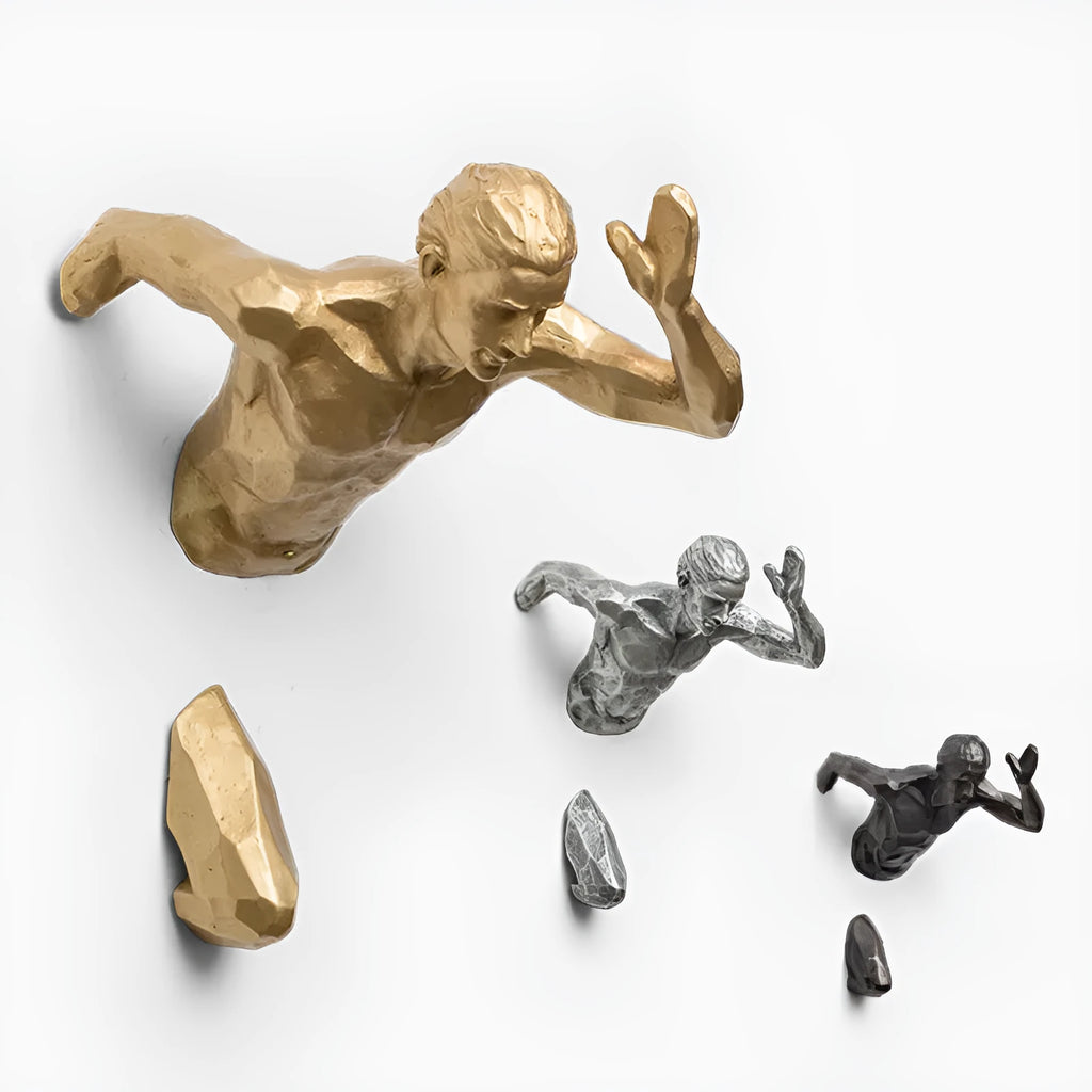 Resin character wall hanging decoration in modern simple style, available in six colour variants